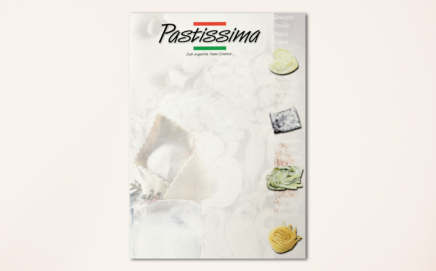 Titelseite der Imagebroschüre für Pastissima
