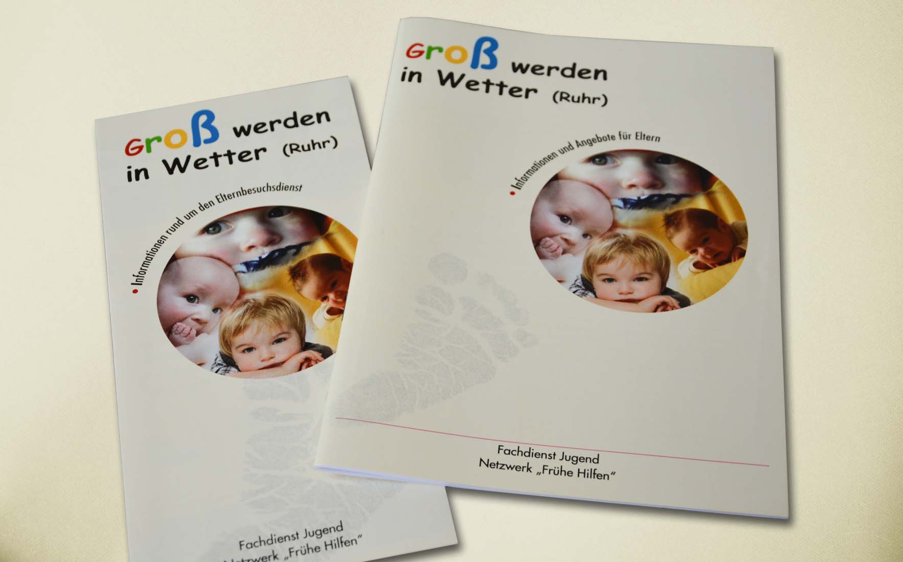 Entwurf von Flyer und Broschüre